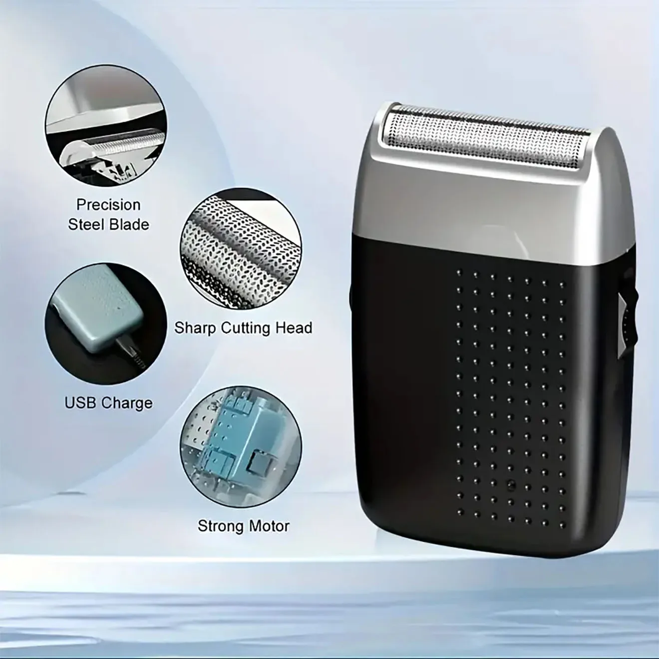 1 men's electric shaver, rechargeable dry and wet foil shaver, men's electric shaver, gift for husband and father