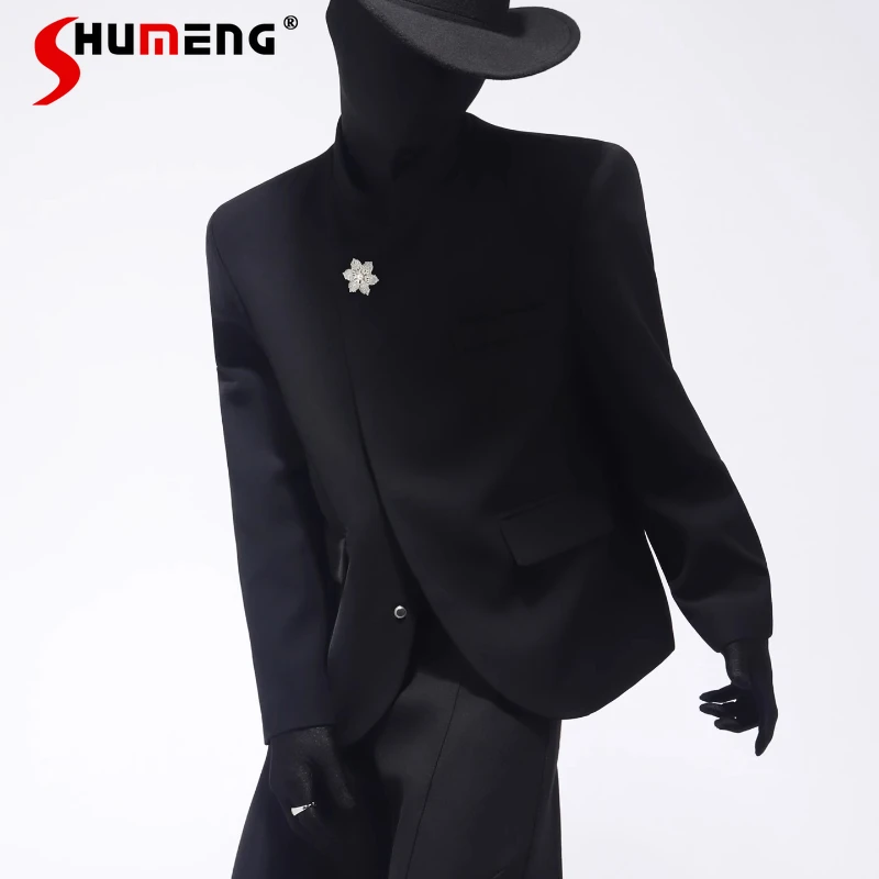 

High-End Fashion Suit Jackets Men 2025 Autumn New Stylish Trendy Blazers Male Handsome Long Sleeve Solid Color Tailored Coats