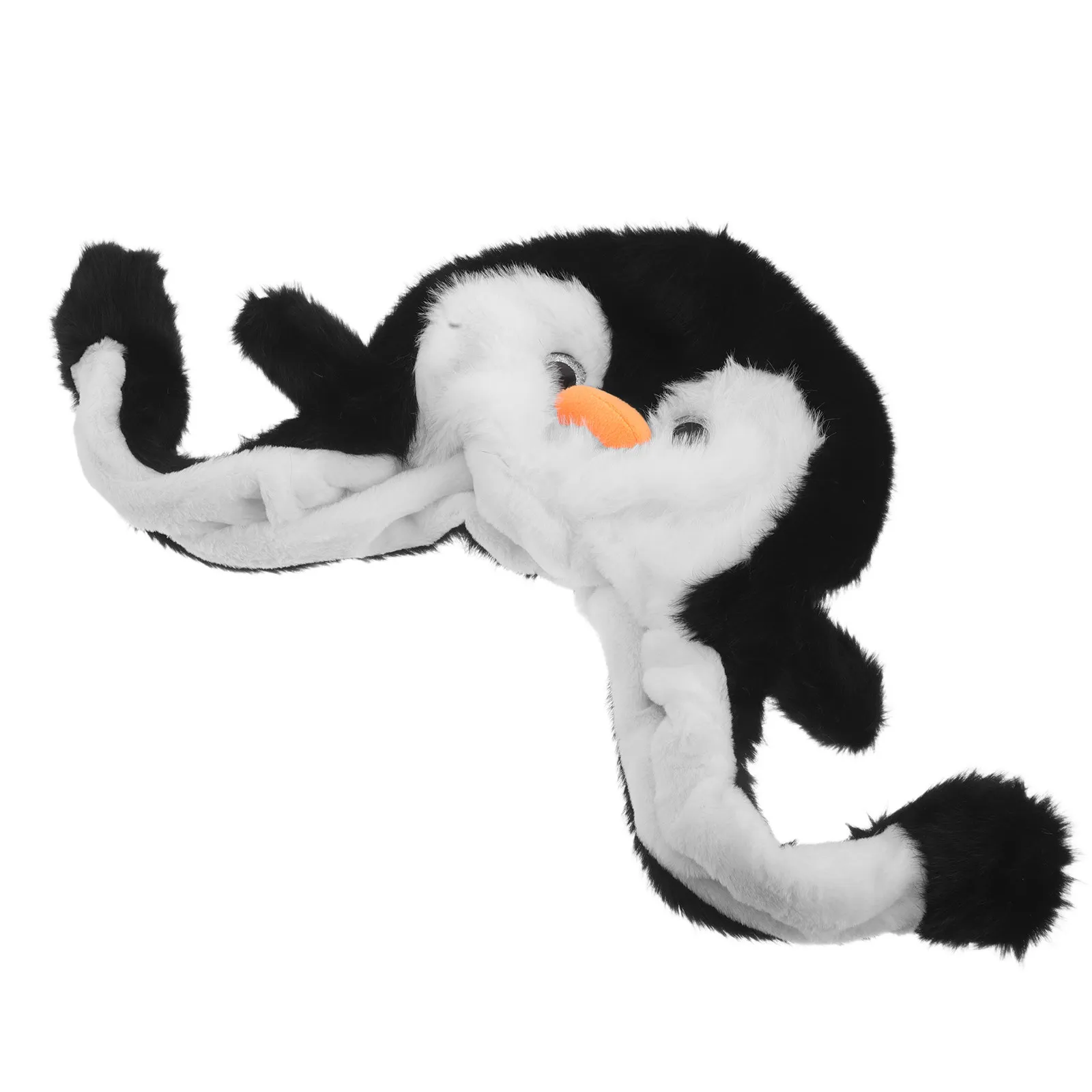 Funny Animal Hat Soft Penguin Moving Ears Jumping Cute Cap Women Girls Cosplay Cold Weather Party Photography Moving Ear Hat Men