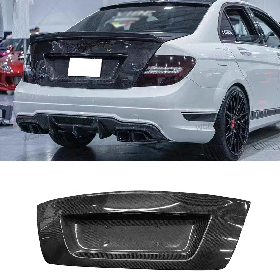 

High Quality Carbon Fiber Trunk for 2012-2014 W204 C63 C250 Rear Trunk Lid Cover Car Body Kit
