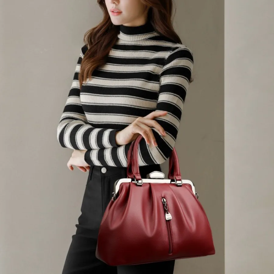 

Модная минималистичная высококачественная сумка-ракушка, плиссированная сумка через плечо, универсальные женские сумки на одно плечо, сумка большой вместимости