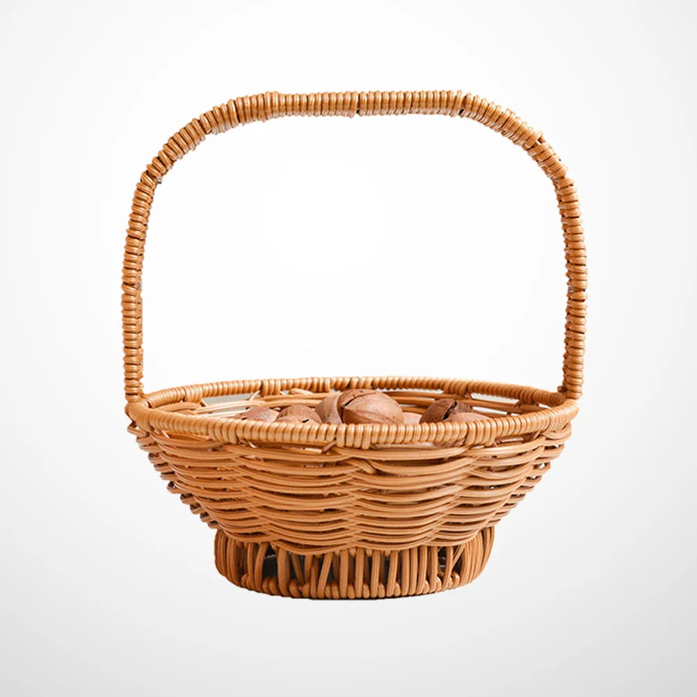 

Rattan Storage Basket Fruit Kitchen Table Tray Farmhouse Outdoor for Pantry Potato and Onion Toddler Baskets