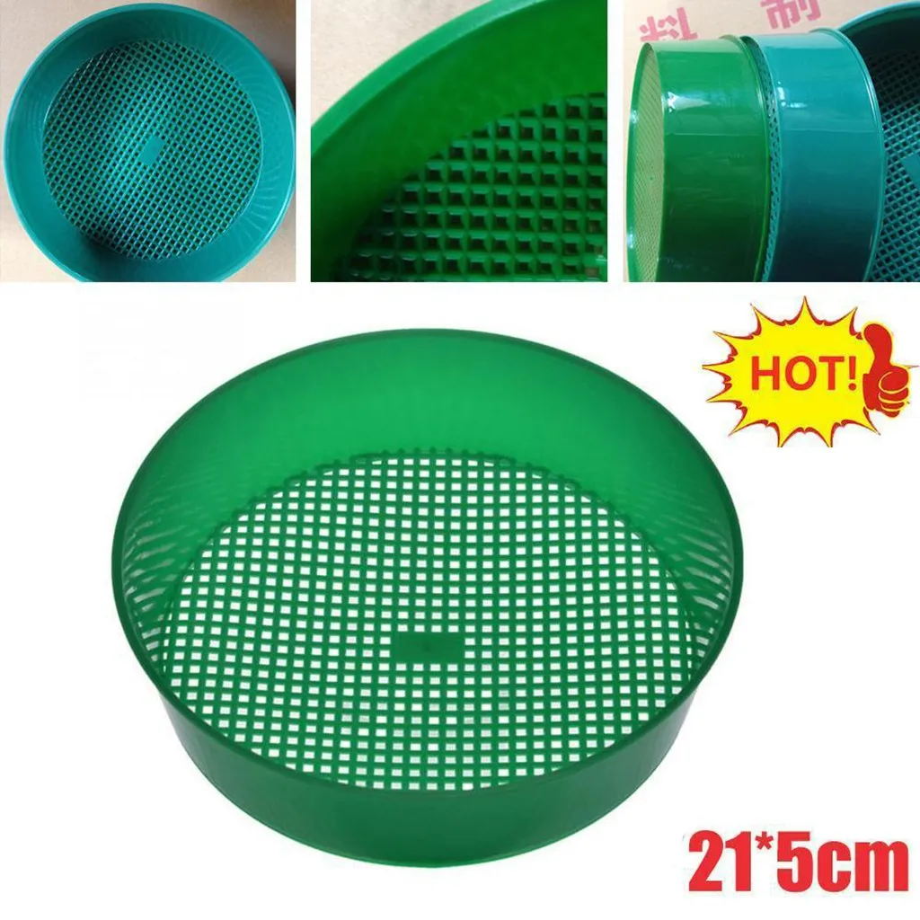 Plastic Garden Sieve Home Garden Tool Fine Mesh Soil Sieve Mining Sand Sifter Potting Sieve for Plant Soil Stone Sifting