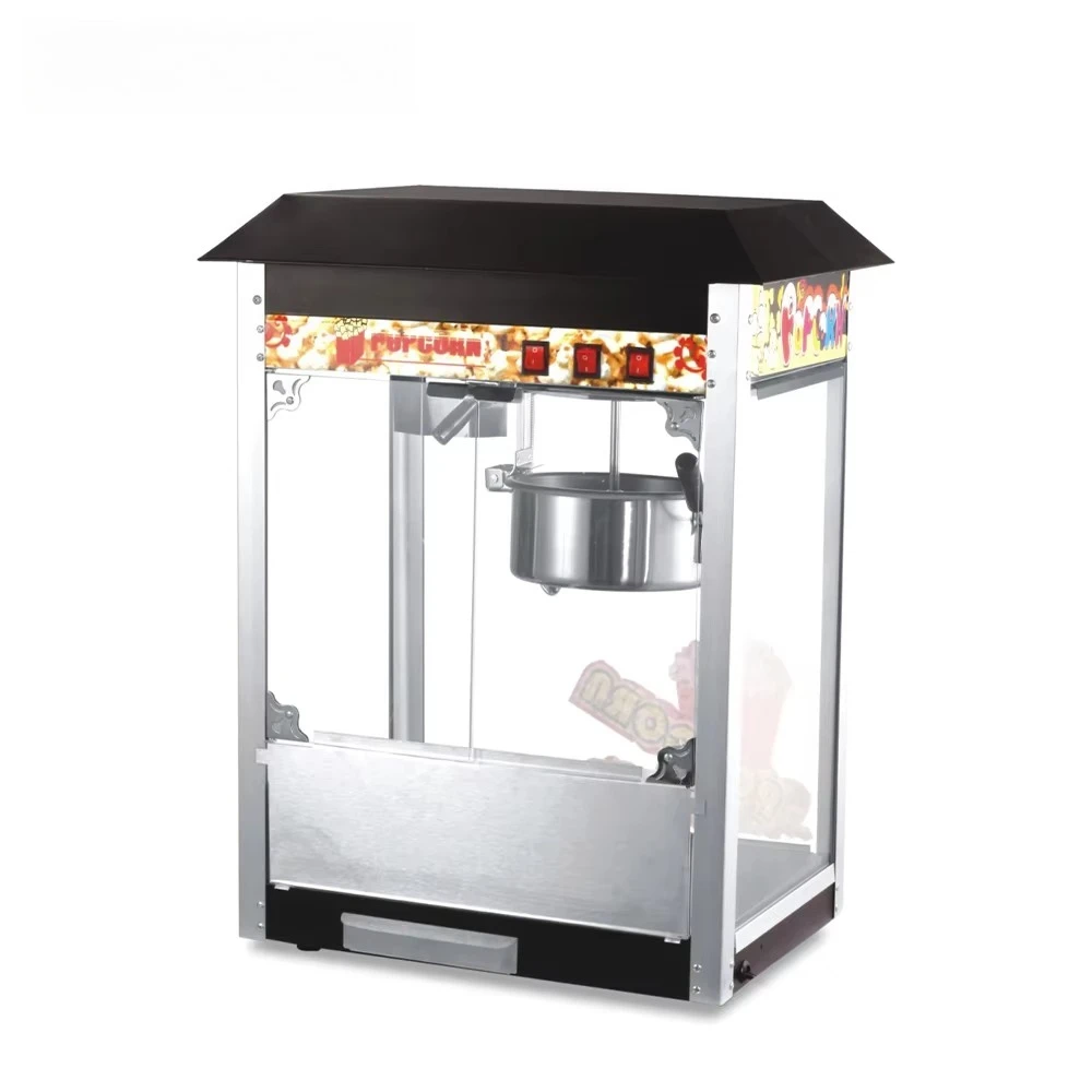 Factory Price Wholesale Black Popcorn Machine Commercial Popcorn Maker for Cinema Theater Snack Bar Event Business