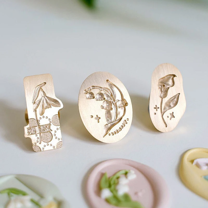 Vintage Stempel Druckkopf Blume Serie Wachssiegel Kopf Stempel Siegelwachs DIY Scrapbooking Karten Umschläge Einladung Dekor
