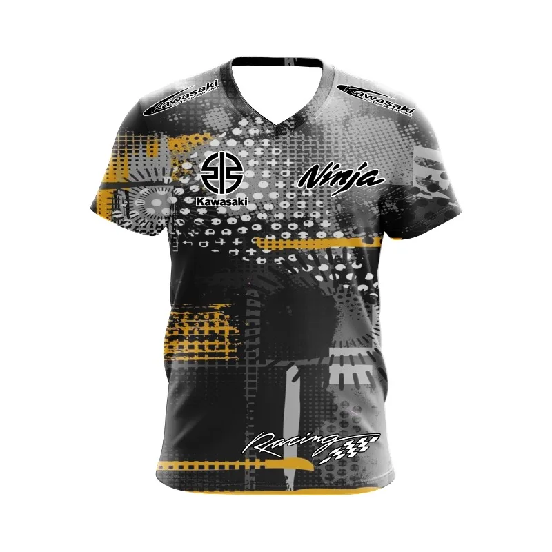 2025 كاواساكي دراجة نارية شعار Z الرجال الصيف التجفيف السريع امتصاص العرق تي شيرت ، النشاط في الهواء الطلق تي شيرت ، الشارع عادية #4
