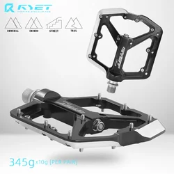 2024 RYET MTB Bicycle platform Pedal Sealed DU Bearings Non-slip Flat Pedal Mountain Road Bike Alloy Platform Cycling Parts