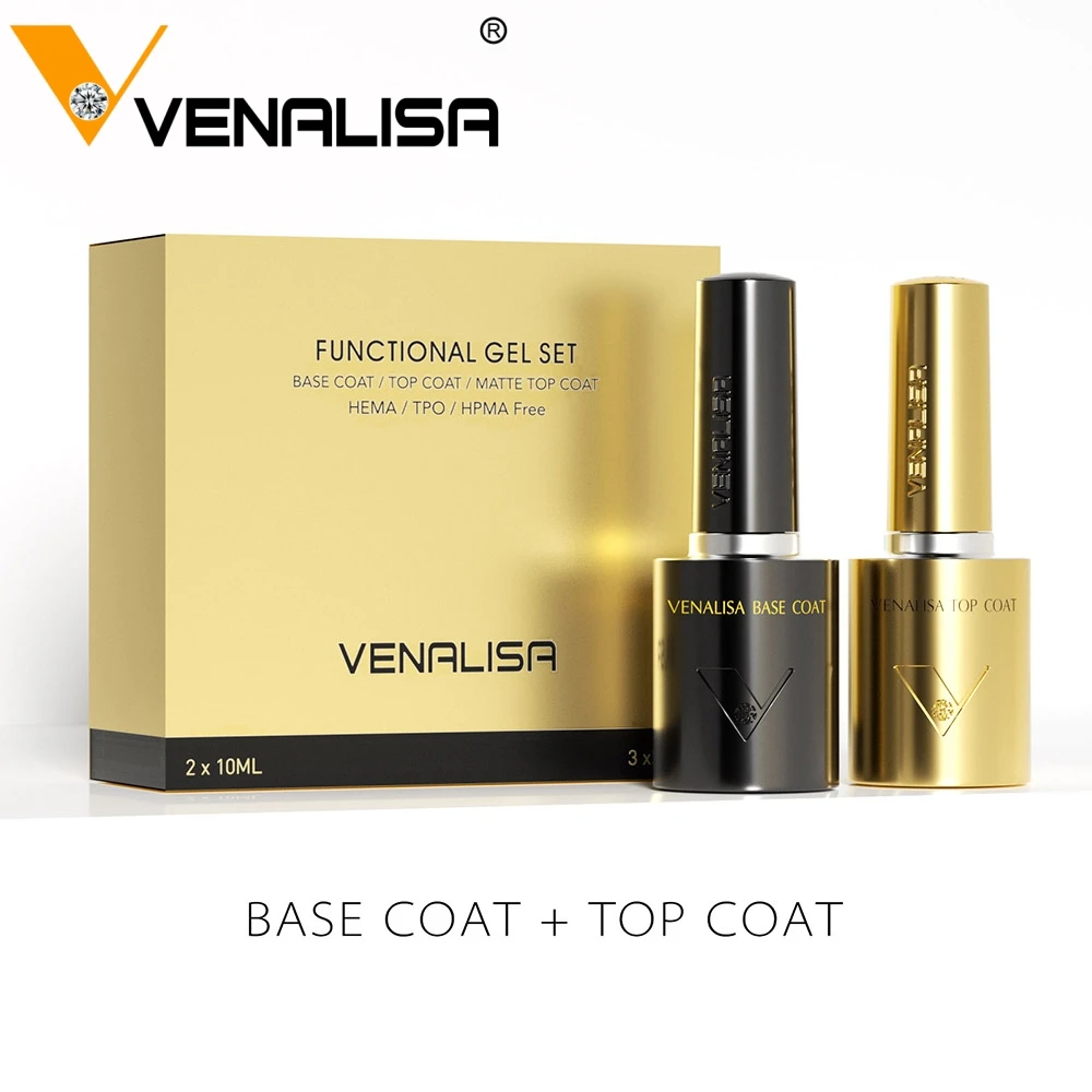 Venalisa 10ml 1/2/3 Uds Kit de esmalte de uñas en Gel Hema/TPO Base libre Ultra templado de larga duración mate capa superior barniz de Gel UV LED Gel