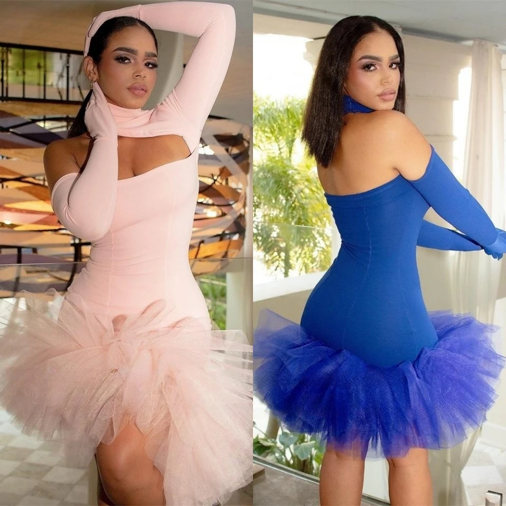 Abiti da ballo personalizzati Abito da cerimonia formale con pieghe a sirena monospalla sexy per ragazze nere 2023 Vestido Lavanda