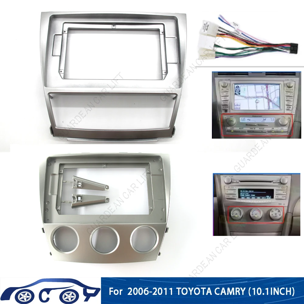 

10,1-дюймовый автомобильный радиоприемник для 2006-2011 TOYOTA CAMRY Android, стерео плеер, 2 Din, головное устройство, панель, отделка приборной панели с кабелем