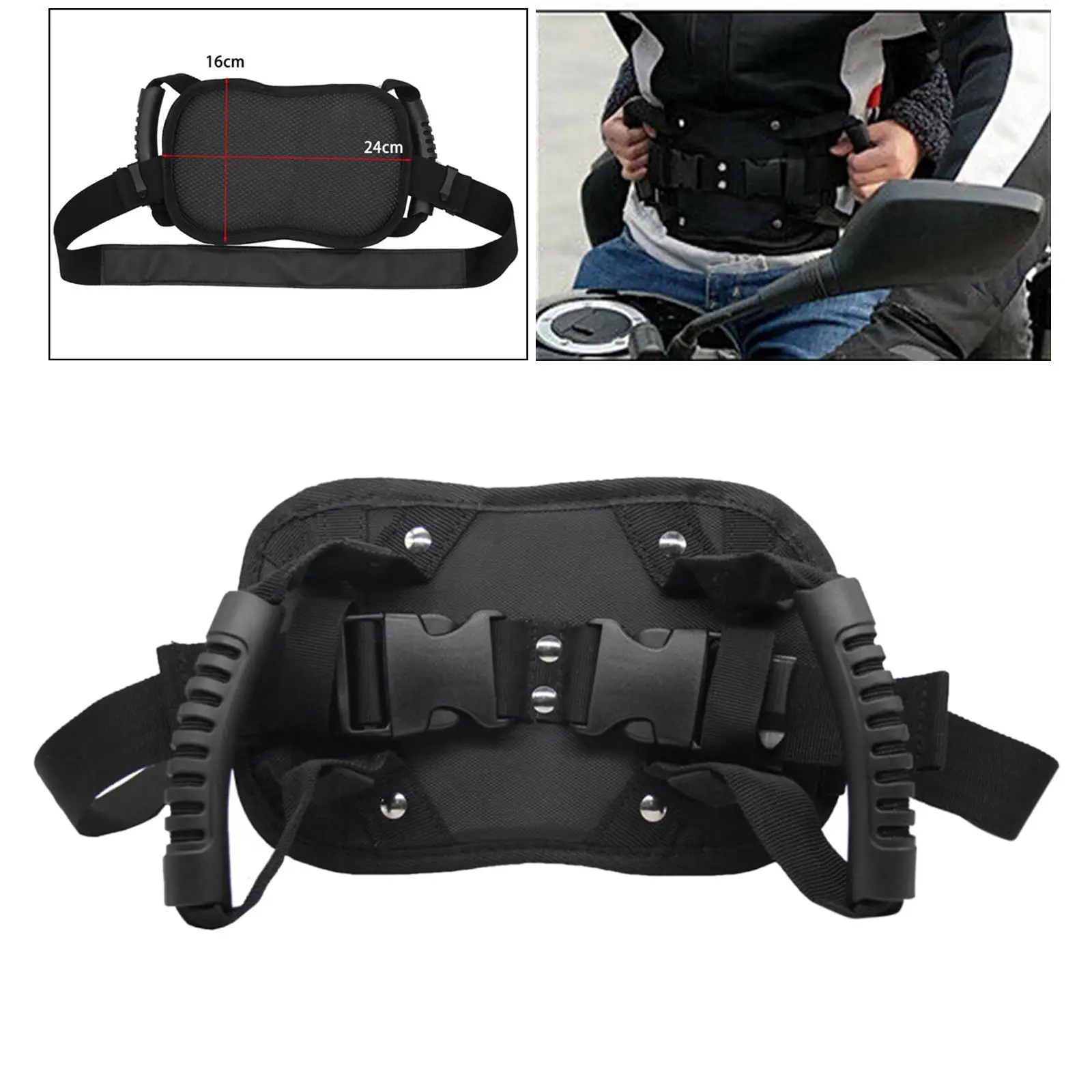 Motorcycle Passenger System Adjustable Handle Armrest for Back Seat