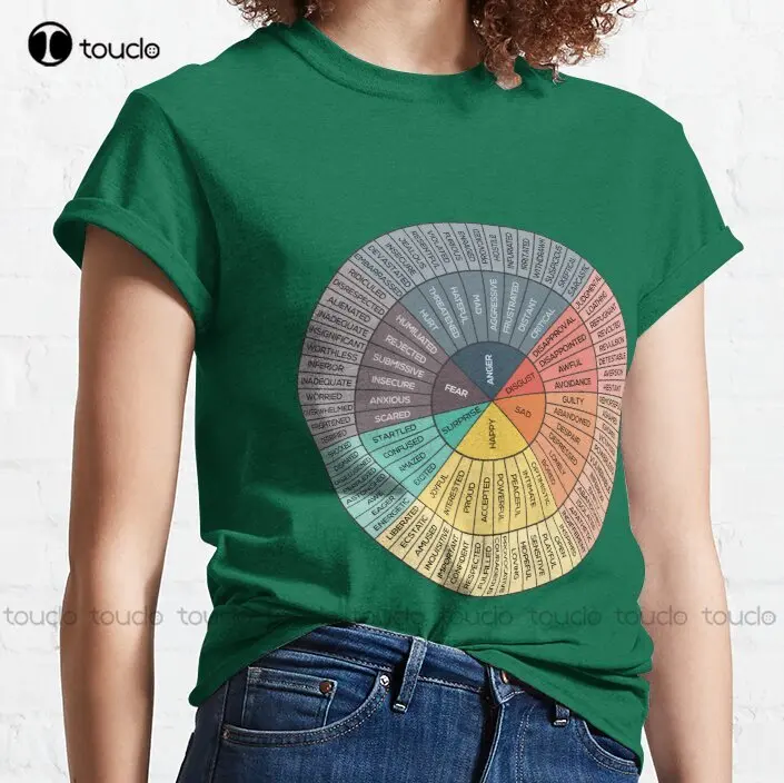 Wheel Of Emotions Classic Educational Teacher T-Shirt Skull Shirt Cotton Outdoor Simple Vintage Casual Tee Shirts Xs-5Xl Unisex