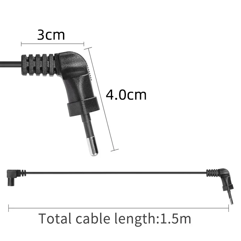 IEC C7 الشكل 8 كابل الطاقة اليورو الاتحاد الأوروبي الأوروبي 90 درجة زاوية 2 الشق التيار المتناوب سلك إمداد الطاقة لأجهزة الكمبيوتر المحمول سامسونج فيليبس سوني LED TV