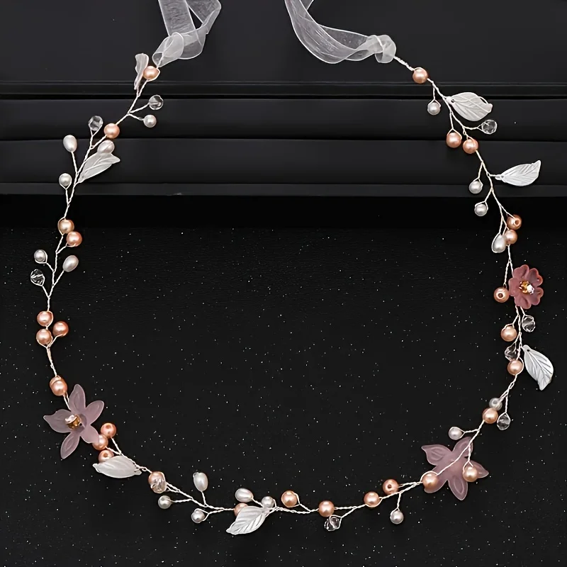 Crystal Leaf Headband Rhinestone Flower Headband Hair Vine Band Tiara For Women Bridal Wedding Hair Accessories Jewelry Headband image 5