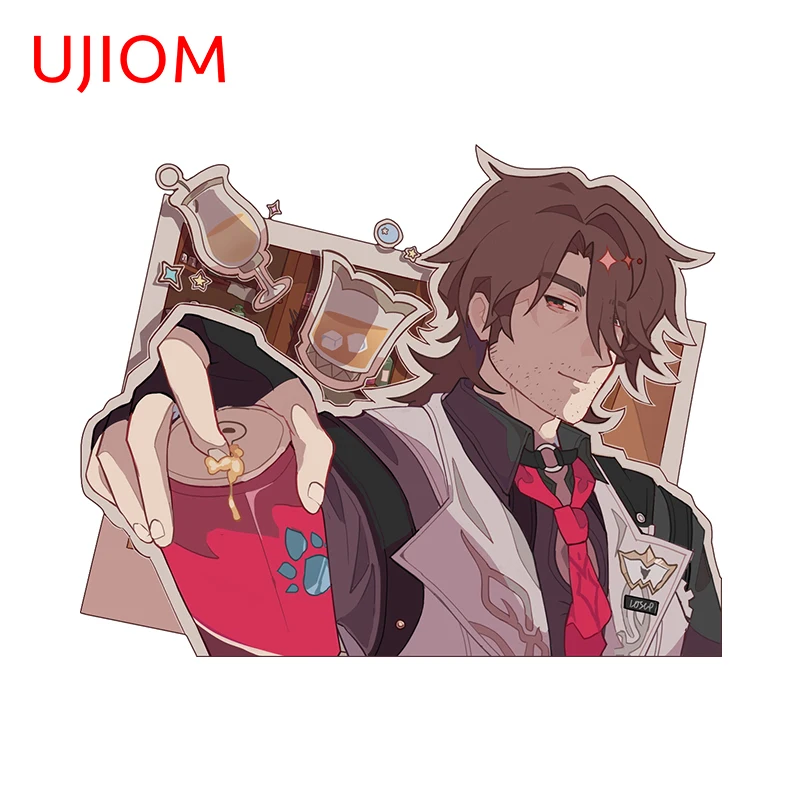 

UJIOM 13cm × 10.4cm Handsome Gallagher Honkai Star Rail Wall Stickers Creative Game Decals Interesting Game Room Decoration