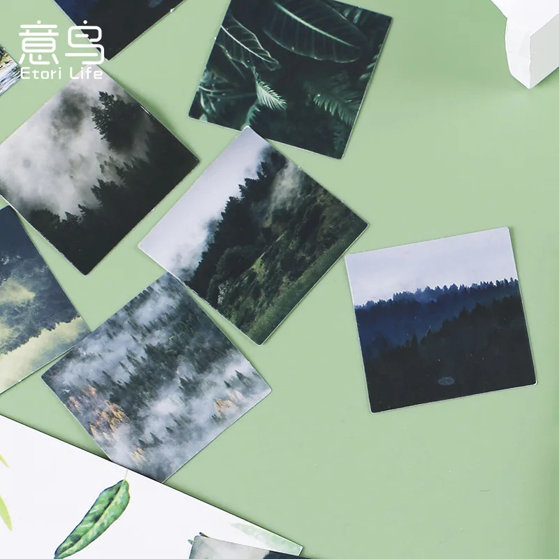 

Набор наклеек Creative Landscape Box Set: зеленые стикеры с природными мотивами для дневников, скрапбукинга и творчества. Незаменимые материалы для DIY-проектов.