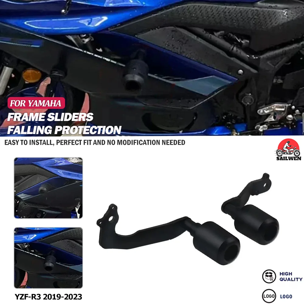 

Motorcycle Accessories Falling Protection Frame Slider Fairing Guard Crash Pad Protector For YAMAHA YZF-R3 YZFR3 2019-2024