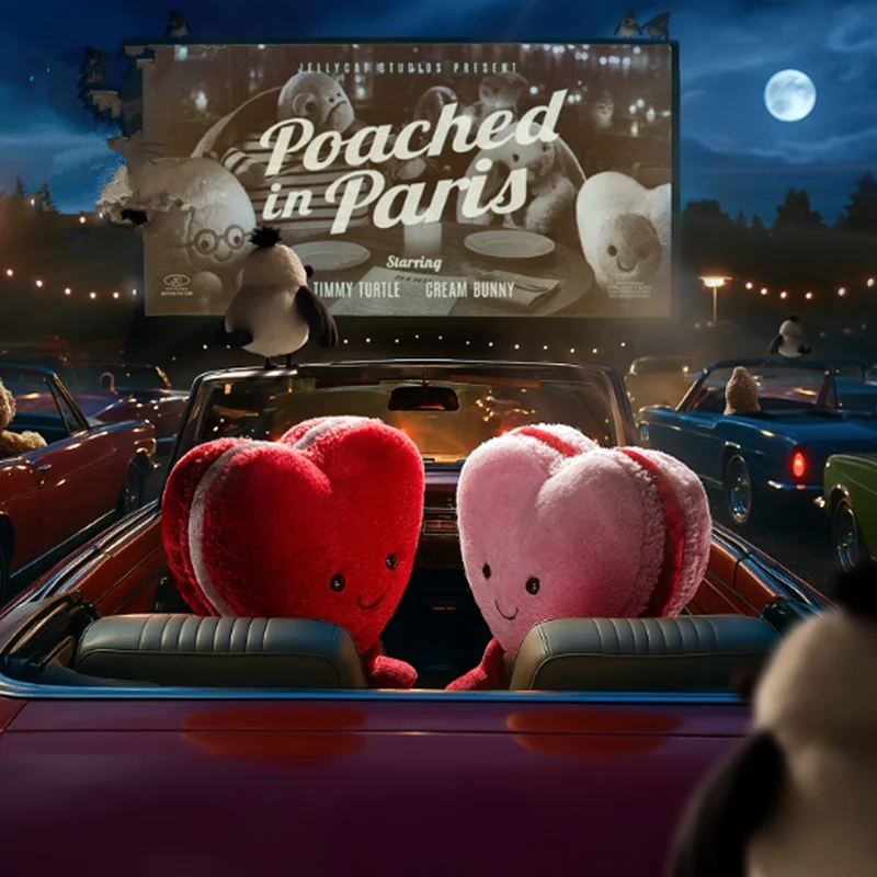 Leuke Colette Macaron knuffel roze hartvorm zacht knuffeldier 2026 nieuwjaar Valentijn cadeau voor vrouwen