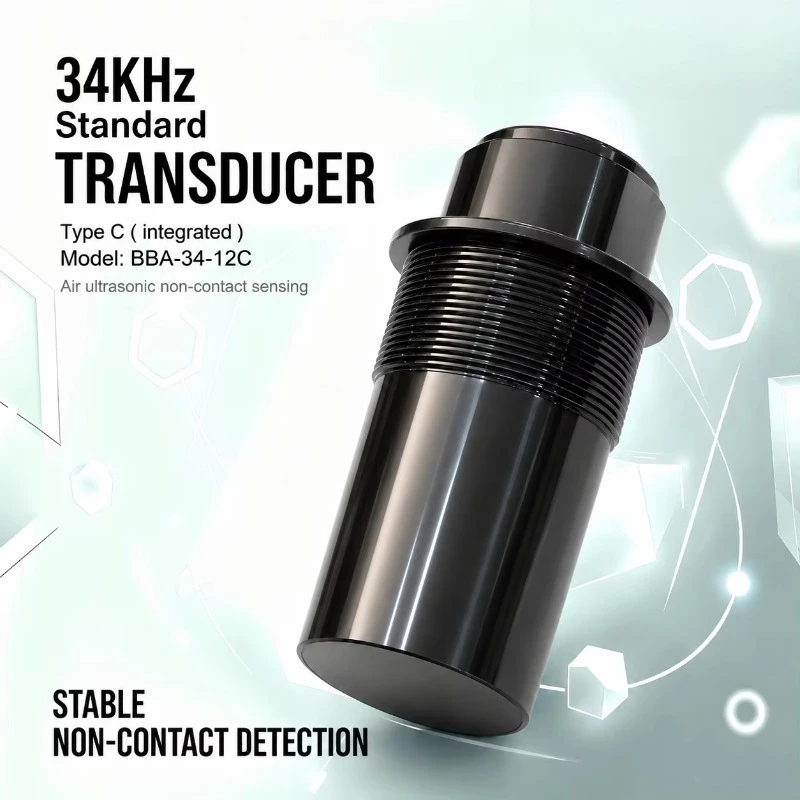 34kHz Air Ultrasonic Transducer IP68 Rated 0.5-12m Range -40~+80 for Non-Contact Level Distance Measurement Sensor