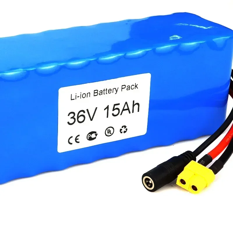 36V Ebike Battery Pack Li-ion Battery 15Ah 10S3P Battery Pack XT60 Connector and BMS 36VPack For Electric bicycle