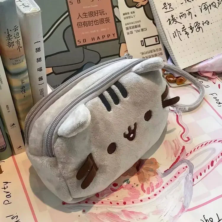 Niedliches Pusheen-Federmäppchen, Cartoon-Motiv Dicker Kater, Große Kapazität, Schüler-Schreibwaren-Aufbewahrungstasche, Mehrzweck-Reise-Kosmetiktasche, Geschenke – Detail 15