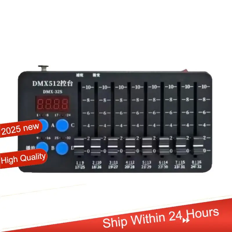 

【A48T HOT】Контроллер сценического освещения 32 канала, мини-консоль DMX512 на батарейках, перезаряжаемая беспроводная DMX512-консоль с функцией Male-подключения