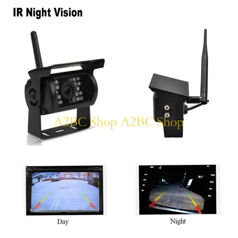 

A2BC Wireless Rear View Backup Camera for Bus RV Trailer Excavator Parking Assistance Reverse Camera Reversing Monitor 7 inch
