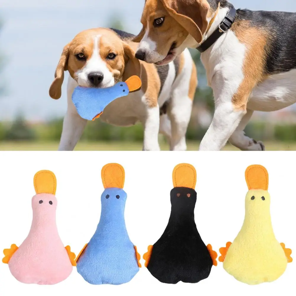 Pet Duck Toy Cute Shape Contains Catnip Sound Paper Included Teeth Cleaning PP Cotton Plush Duck Cat Teaser Toy for Home