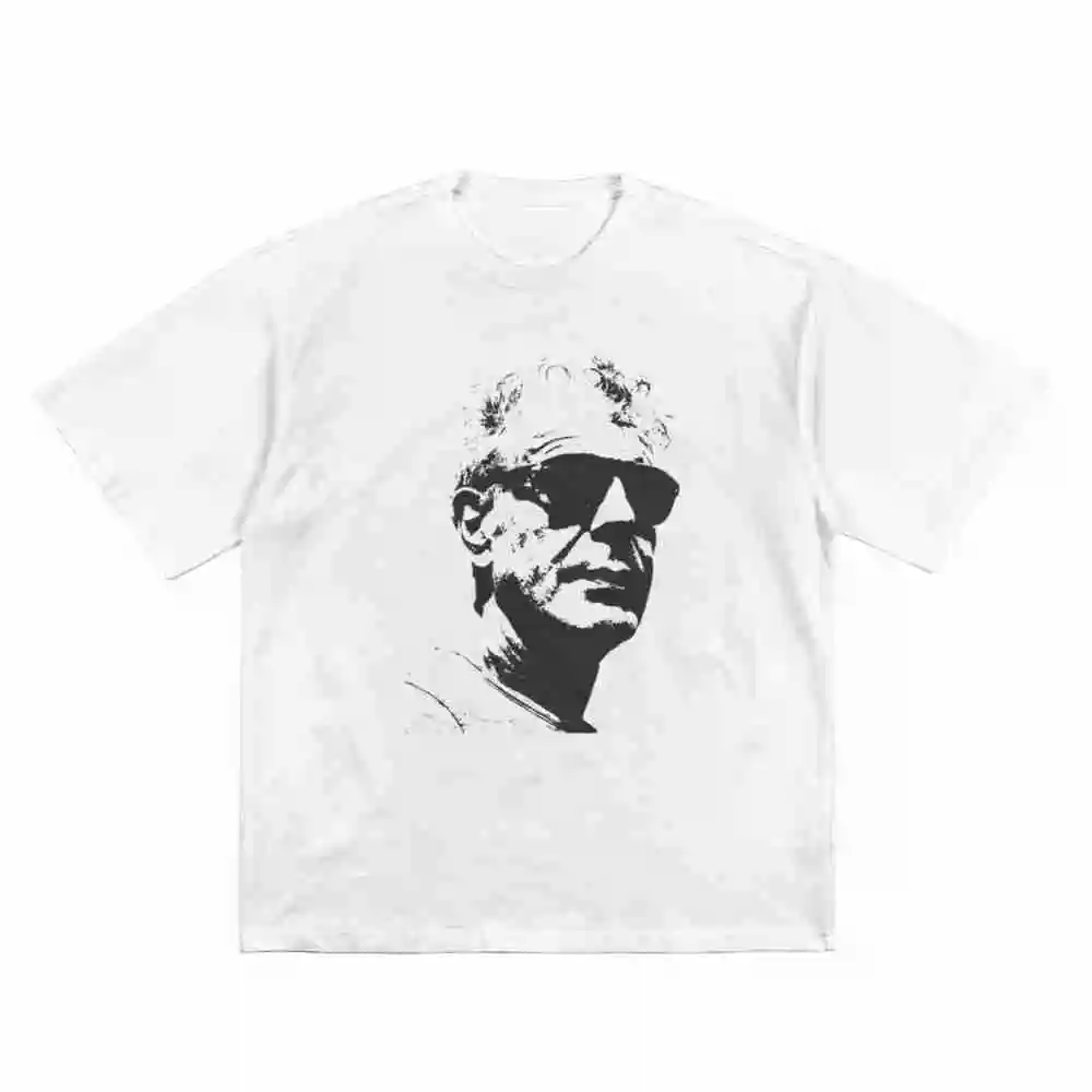 Anthony Bourdain Vintage Chef Portrait Appetite Danger Short Sleeve Tee 100% Cotton T-Shirt
