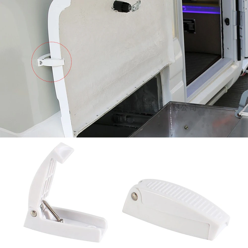 

Door Catch Holder Latch for Motorhome Caravan Truck Van Travel Baggage Rv Accessories Camper Trailer White ABS Auto Styling
