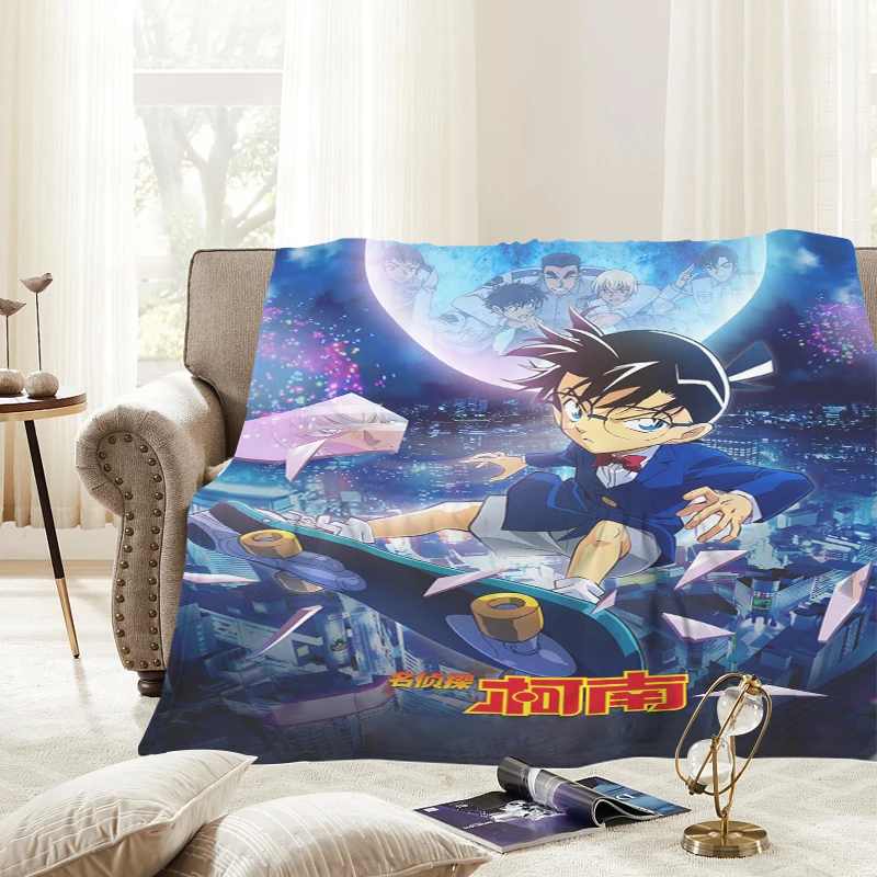 

Digital Print Anime Blanket Sofa Winter Warm Conan Flannel Bed Fleece Camping Fluffy Soft Blankets King Size Microfiber Bedding