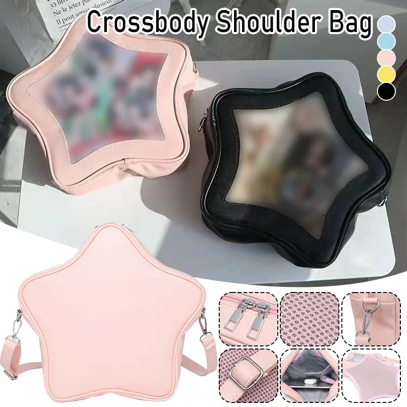 Star Kawaii Backpack PU Leather Ita Bag Backpack Y2k Shoulder Bag Aesthetic Cute Backpack for Wedding Party Proms