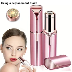 Portable Lipstick Shaped Electric Epilator with One Blade for Women Painless and Effective Facial Hair Removal Home Shaver Tool