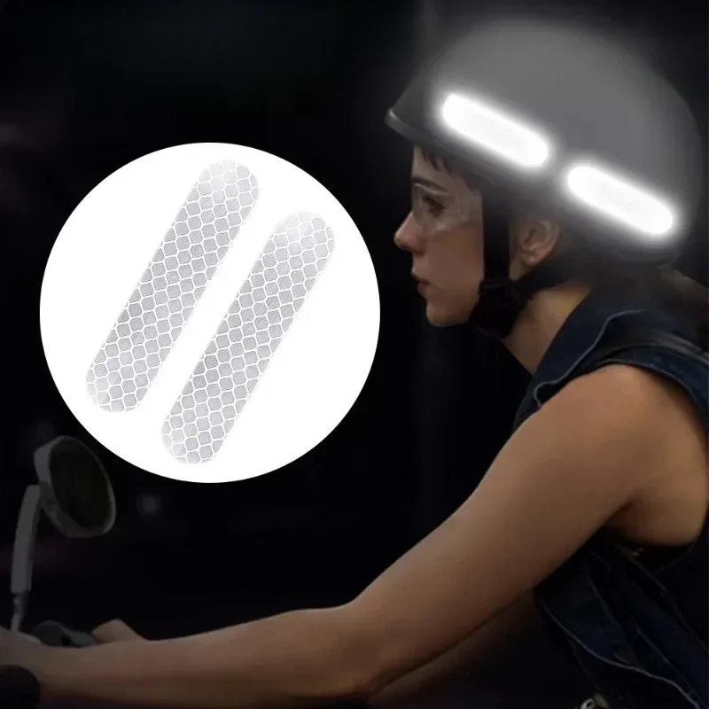 10Pcs Universal Safety Warning Reflective Stickers for Car Reflect All Light Sources Motorcycle Helmet Stickers Car Parts
