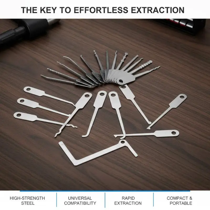 21-in-1 Foldable Stainless Steel Repair Tool Set Rustproof with Hook Durable Multifunction for Home Repair Outdoor Camping Surv