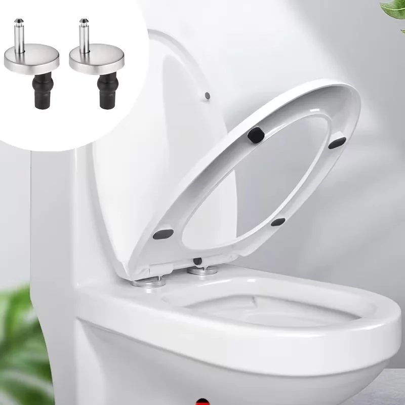 2Pcs Toilet Seat Hinges Bolts Screws Top Fixing Hinge Replacement Parts Release Quick Screws For Toilet Bathroom Accessories