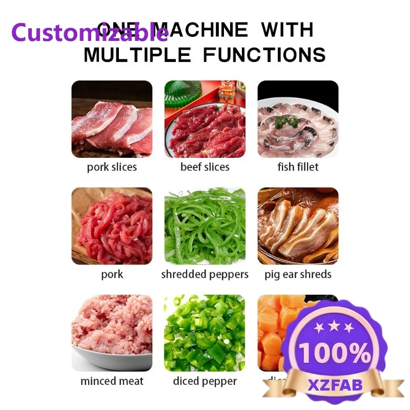Factory Direct 2026 Industrial Meat Cutter And Dicer Commercial Automatic High Power Stainless Steel Meat Slicing Shredding