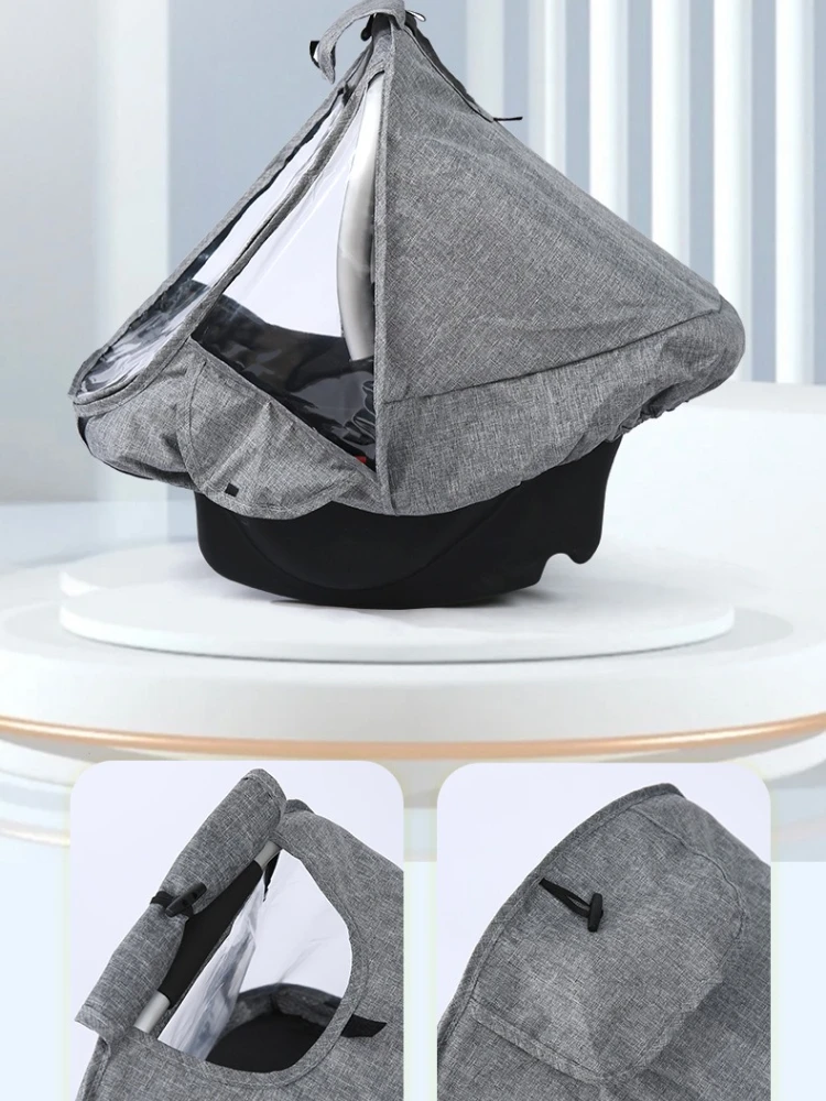 ผ้าคลุมเบาะนั่งเด็กในรถ ป้องกันลม ฝุ่น ละอองน้ำ และยุง