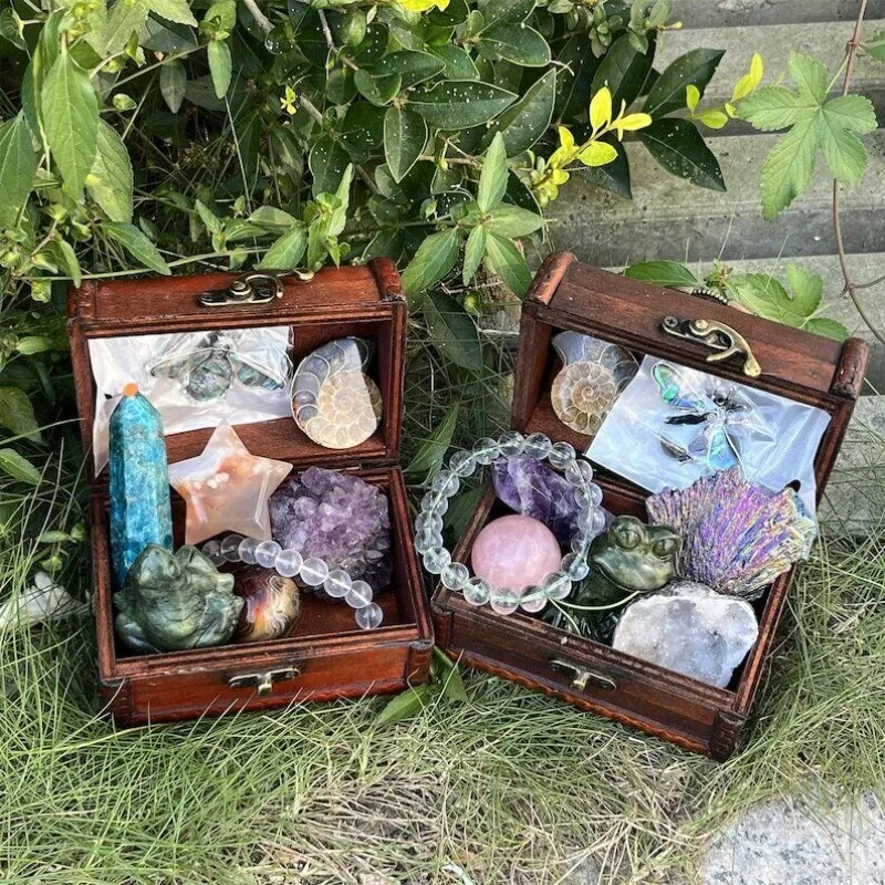 

Natural Crystal Mystery Box Crystal Box Healing Home Decorations Reiki Meditation Feng Shui Stones Decoration Living Room