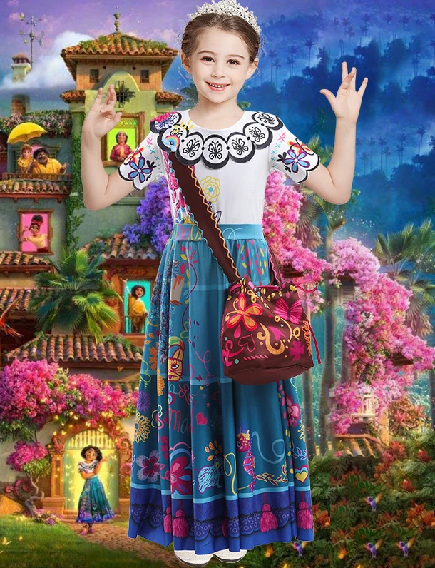 Magic House Cosplay Costume Princess Dress Suit Movie Isabela Carnival Christmas Birthday Party Halloween Role Playing Clothes