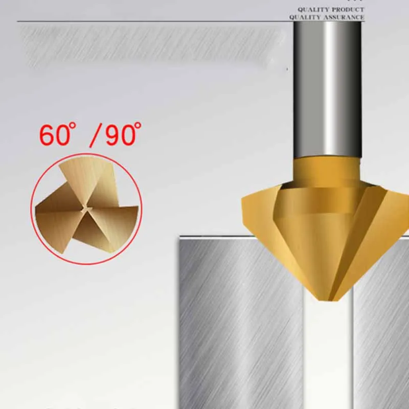 6.3-20.5MM High Speed Steel Three Edge Chamferer Metal Milling Cutter Deburring Opening Counterbore Bit Carpentry Chamfer Tool