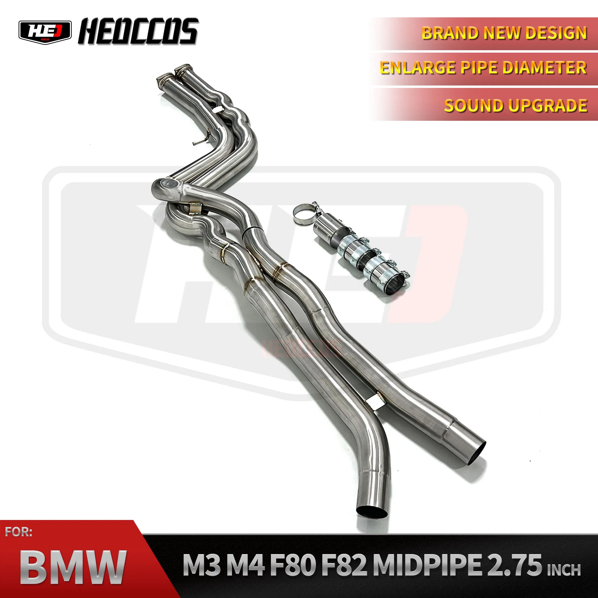 HEO 2.75inch stock Equal length Midpipe For BMW M3/M4 F80 F82 F83 S55 3.0T 2014-2019 Performance Exhaust midpipe Exhaust Pipe