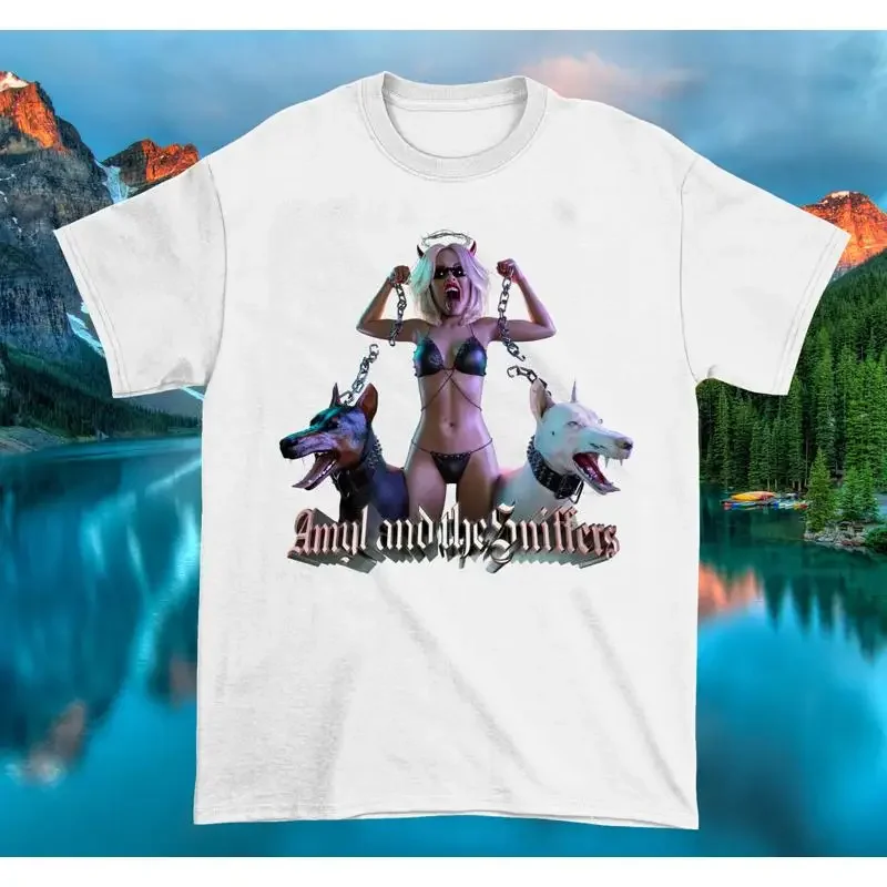 Hot Amyl And The Sniffers Band Heavy Cotton White T Shirt BT418