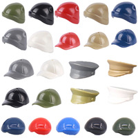MOC City Building Blocks Accessories Figures Hat Creative Set Colorful Woven Hat Beret Cap Ski Cap Mini Brick Toy Gift QT015