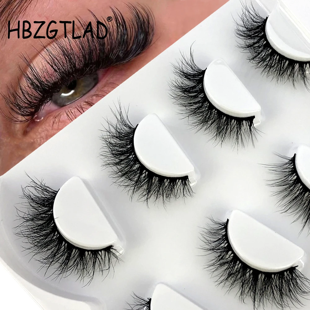 HBZGTLAD 4 pairs 3D Mink Lashes Natural False Eyelashes Dramatic Soft Eyelash Extension Reusable Lashes Makeup Tools for beauty