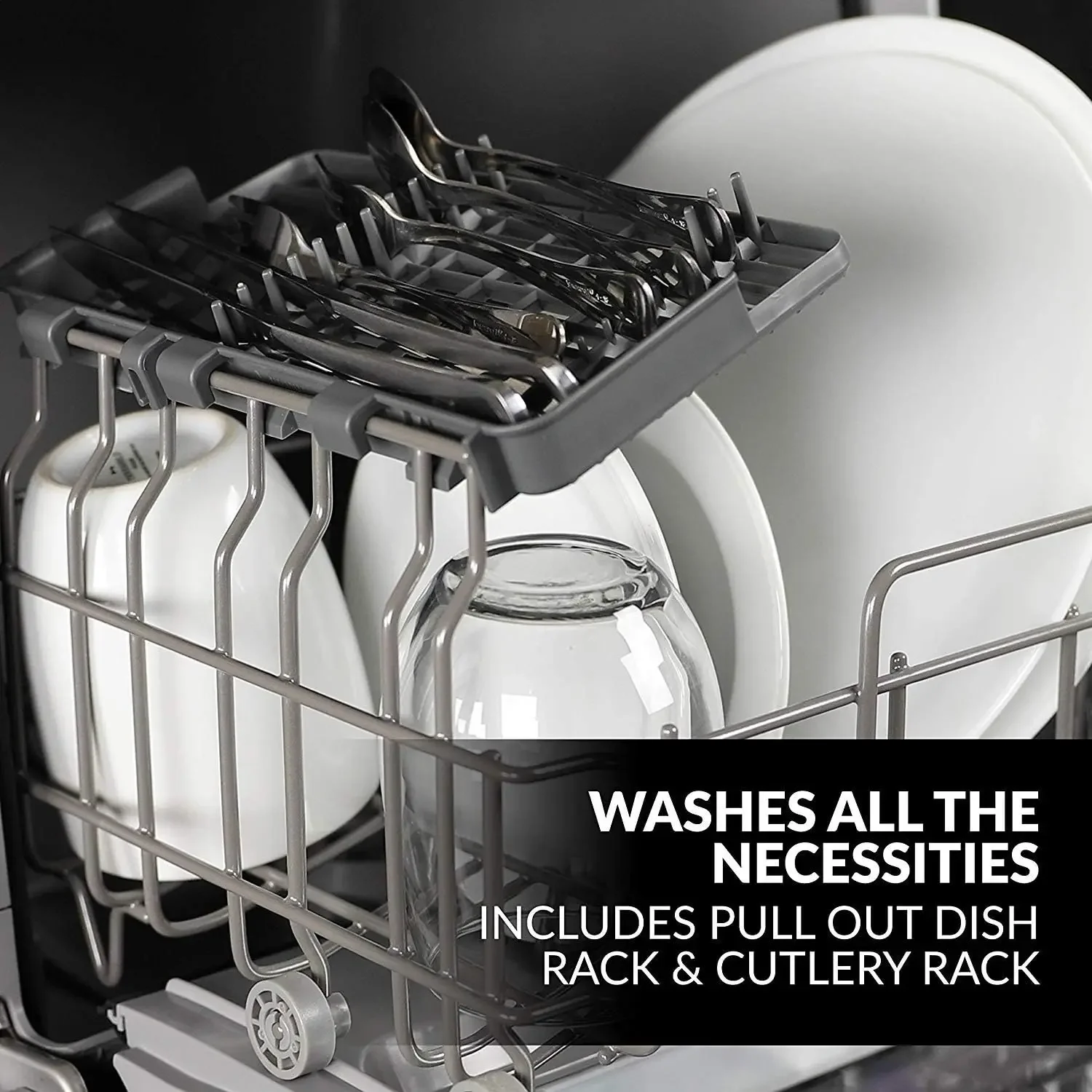 Complete Portable  Dishwasher with 5-Liter Built-in Water Tank, 5 Programs, Baby Care