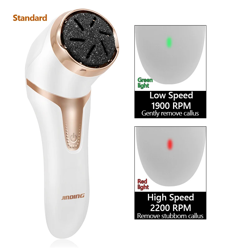 الكهربائية باديكير القدم ملف قابلة للشحن مقاوم للماء مزيل الجلد الصلب القدم مع 3 بكرات ملفات القدم للبشرة الصلبة والجلد الميت