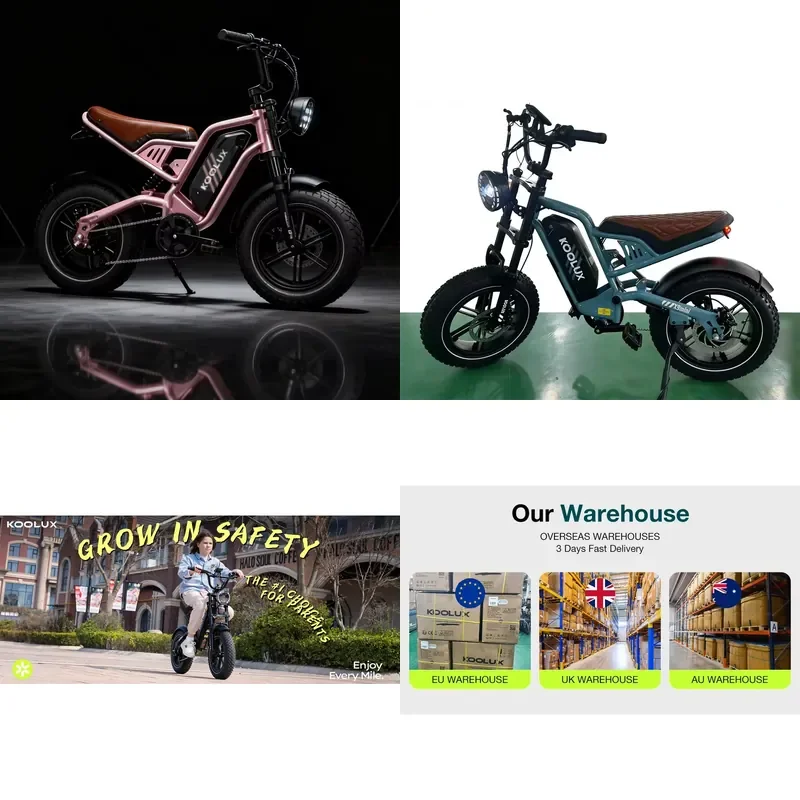 【CHIMU HOME】 KOOLUX EU Stock Kid Ebike for 16 Tire Fatbike Cargo Bikes 250W Hybrid Electric Bike Off Road Design E Bike