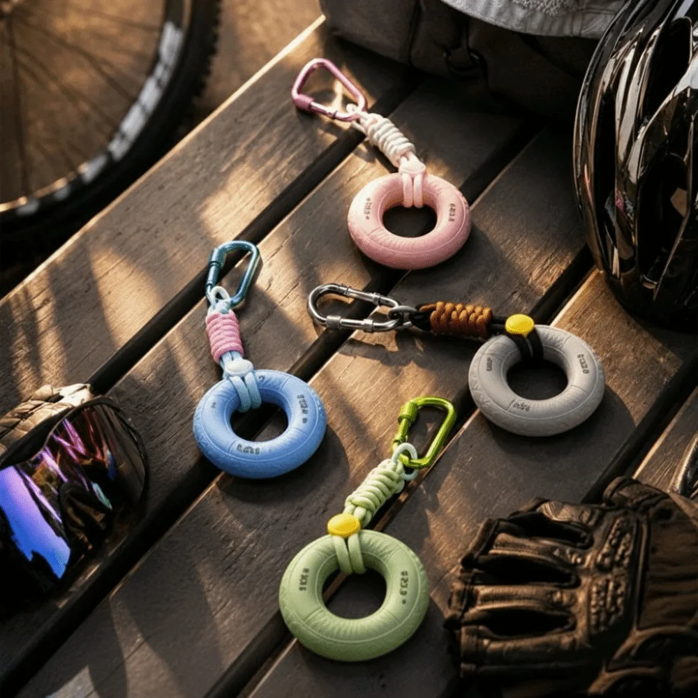 Silicone 10-20LB Hand Grip Keychain Portable Double Power Grip Grip Strength Trainer Pendant Finger Correctors Wrist Strength