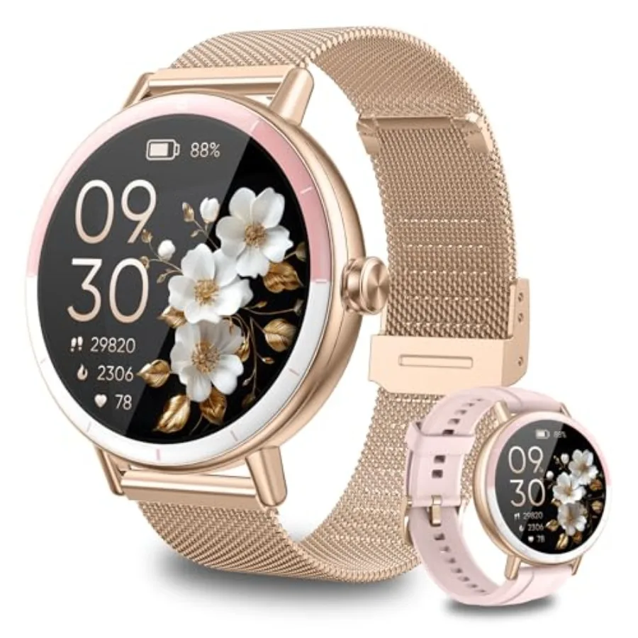 Smart Watches for Women Android/iPhone, IP68 Waterproof Fitness Tracker with Bluetooth Calls AnswerandMake,Activity Pedometer/H